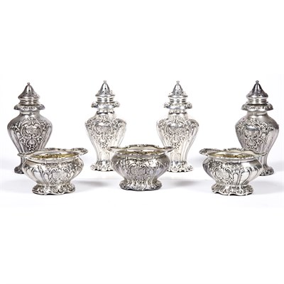 Lot 347 - Set of Eight Gorham Sterling Silver Open Salts...