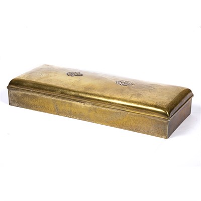 Lot 355 - Hand Wrought Sterling Silver Gilt Box Length...