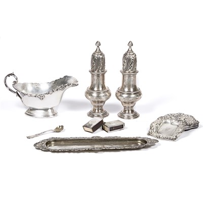 Lot 354 - Group of Silver and Silver Plated Table...