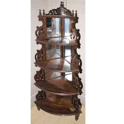 Lot 410 - Victorian Style Mahogany Five-Tier Corner...