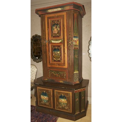 Lot 295 - Scandinavian Painted Cabinet Height 8 feet 6...