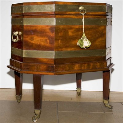 Lot 443 - George III Brass Bound Cellaret Late 18th...