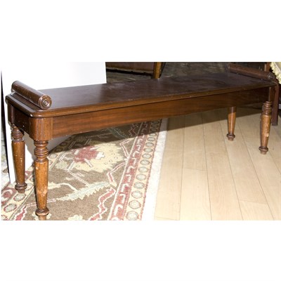 Lot 445 - Regency Style Mahogany Bench Height 17 1/2...