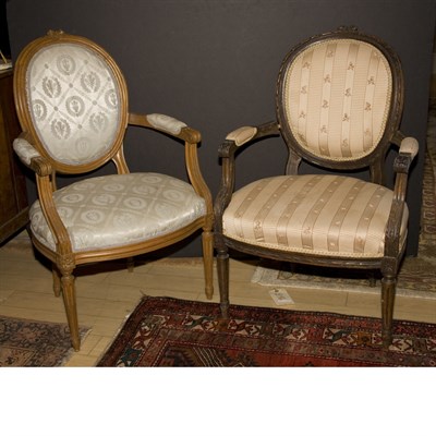 Lot 494 - Two Louis XVI Style Fauteuils
