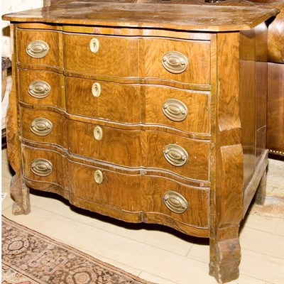 Lot 497 - Continental Walnut Commode Height 30 1/2...