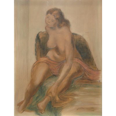 Lot 56 - Fletcher Martin American, 1904-1979 Seated...