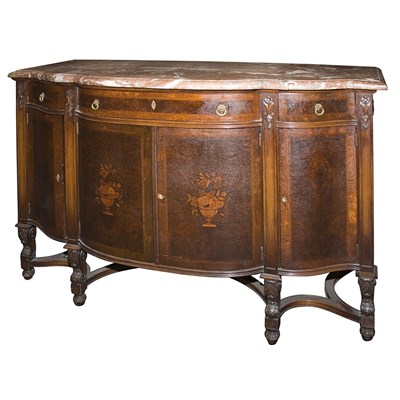Lot 522 - Partial Suite of Louis XVI Style Marquetry...