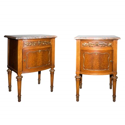 Lot 646 - Pair of Louis XVI Style Parcel Gilt Carved...