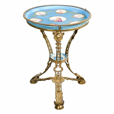 Lot 106 - Sevres Style Gilt-Bronze and Gilt-Metal...