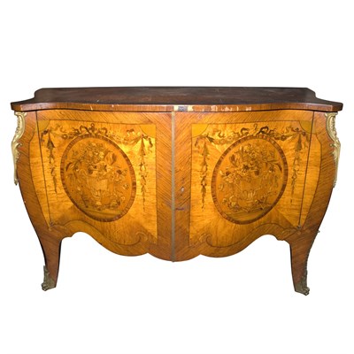 Lot 627 - Louis XVI Style Gilt-Metal Mounted Marquetry...