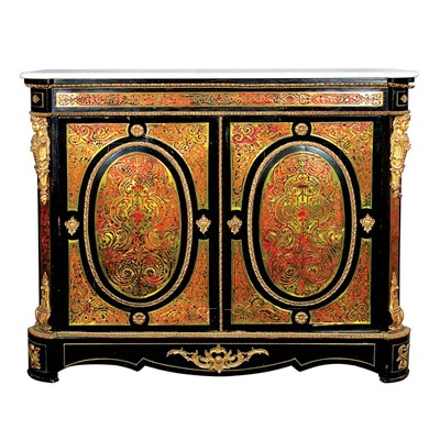 Lot 562 - Napoleon III Gilt-Metal Mounted Brass and...