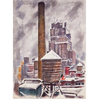 Lot 20 - Bertram Hartman American, 1882-1960 Snowy...