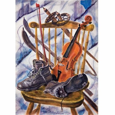 Lot 40 - Bertram Hartman American, 1882-1960 Ski Shoes,...