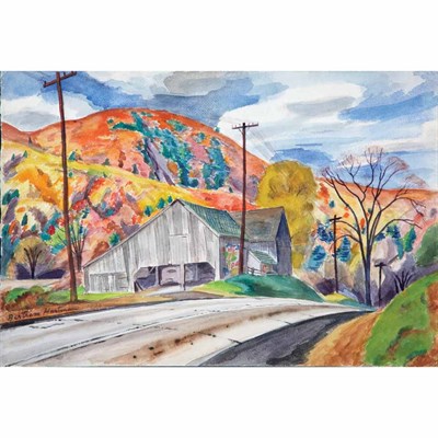Lot 42 - Bertram Hartman American, 1882-1960 (i) Barns...