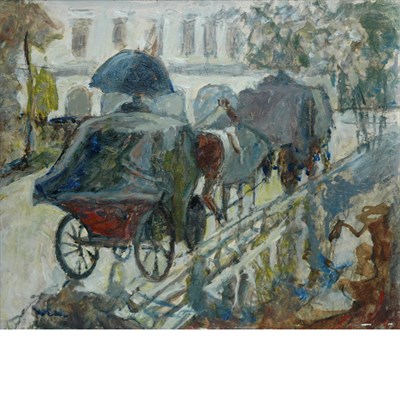 Lot 55 - Charles McCall British, 1907-1989 Cabs in...
