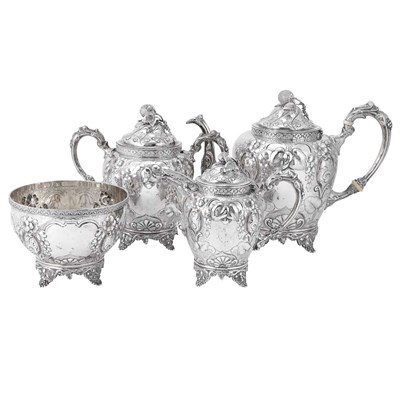 Lot 161 - Wood & Hughes Sterling Silver Tea Service New...