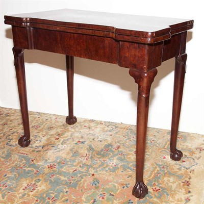 Lot 462 - Georgian Mahogany Fold-Over Games Table Height...