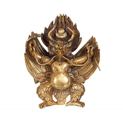 Lot 21 - Sino Tibetan Gilt-Bronze Garuda 18th Century...