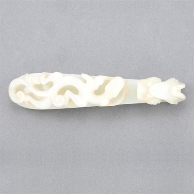 Lot 235 - Chinese White Jade Belthook 18th/19th Century...