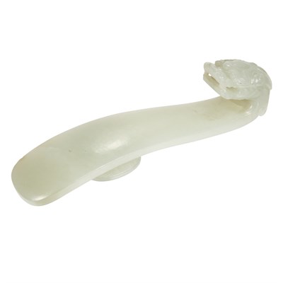 Lot 87 - Chinese White Jade Belthook 18th/19th Century...