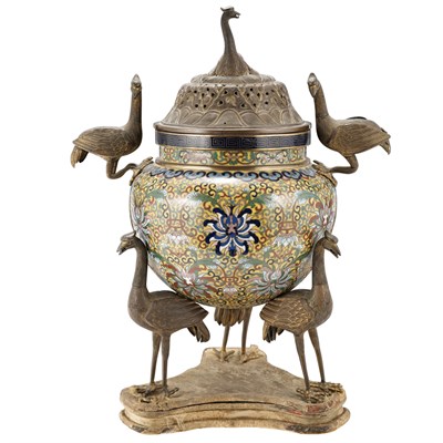 Lot 262 - Chinese Cloisonne Censer Early 19th century...