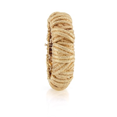 Lot 393 - Gold Bangle-Watch, Tiffany & Co.