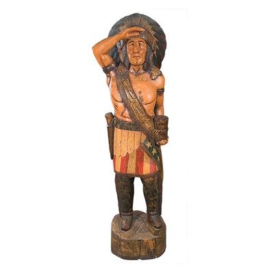 Lot 248 - American Painted Wood Cigar Store Indian...