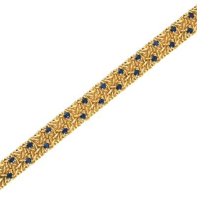 Lot 104 - Gold and Sapphire Bracelet, Cartier