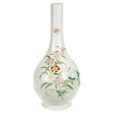 Lot 487 - Chinese Famille Rose Glazed Porcelain Vase...