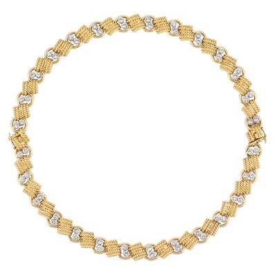 Lot 508 - Gold, Platinum and Diamond Necklace/Bracelet Combination, Van Cleef & Arpels