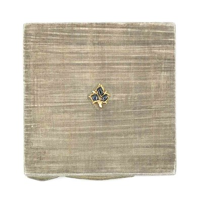 Lot 655 - Sterling Silver, Gold and Cabochon Sapphire Compact, Buccellati