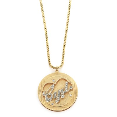 Lot 130 - Gold and Diamond Pendant with Chain