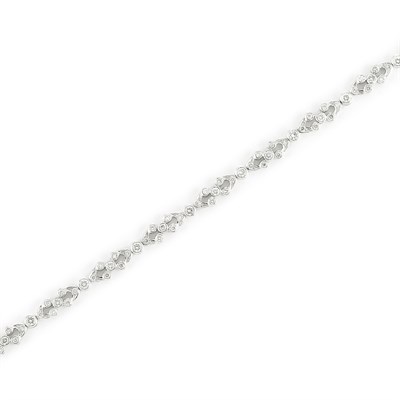Lot 612 - White Gold and Diamond Bracelet