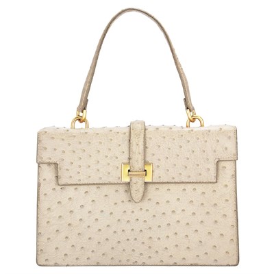 Lot 922 - Tan Ostrich Purse, Lucille de Paris