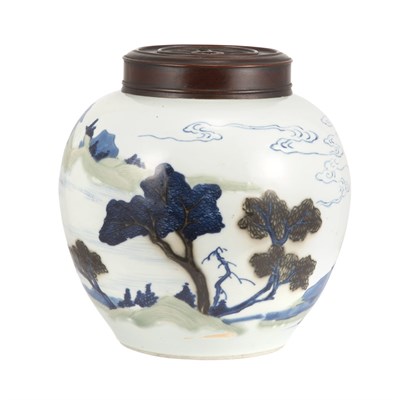 Lot 369 - Chinese Blue, Red and Celadon Underglazed...