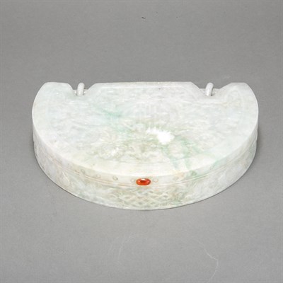 Lot 352 - Chinese Jade Wedding Box Early 20th century Of...