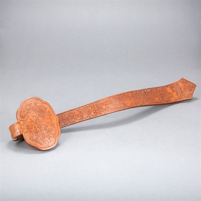 Lot 478 - Chinese Bamboo Skin Sceptre 18th/19th Century...