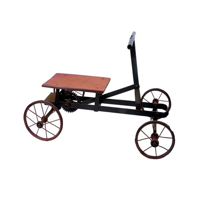 Lot 211 - Painted Metal and Wood Scooter