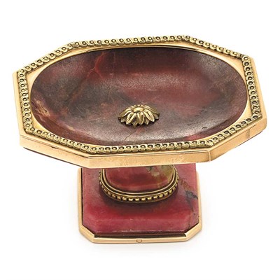 Lot 468 - Miniature Gold and Rhodonite Footed Center Bowl