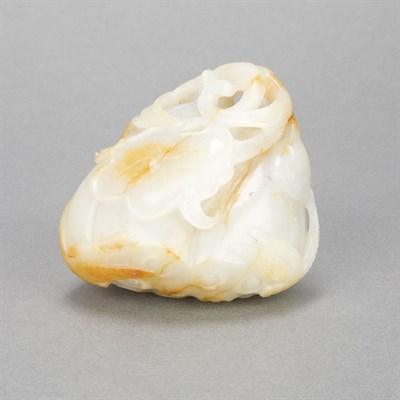 Lot 405 - Chinese Celadon Jade Lotus Pod 19th Century...