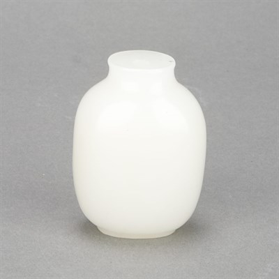 Lot 268 - Chinese White Jade Snuff Bottle Of ovoid form,...