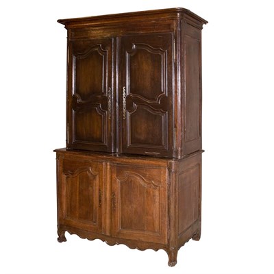 Lot 150 - Provincial Louis XV Stained Oak Buffet a Deux...
