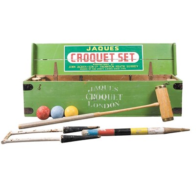 Lot 245 - Abercrombie & Fitch Painted Wood Croquet Set...