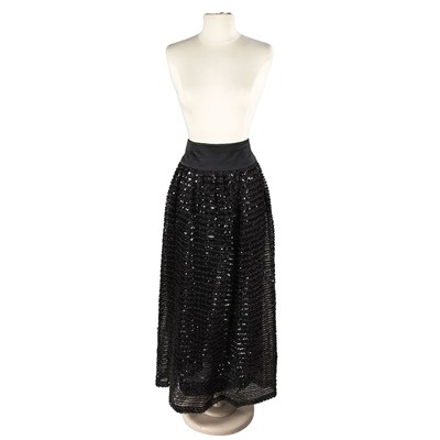 Lot 1117 - Chanel Evening Skirt Black cellophane threads...