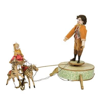 Lot 263 - Antique Wind-Up Circus Toy Height 12 inches.