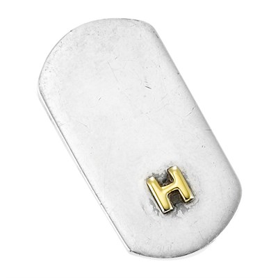 Lot 1130 - Sterling Signet Ring Applied with a gold...