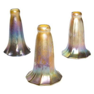 Lot 492A - Three American Art Glass Lily Shades First...