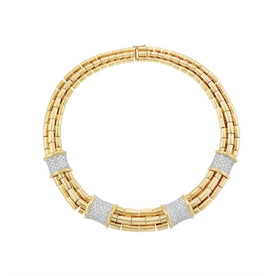 Lot 472 - Gold and Diamond Necklace