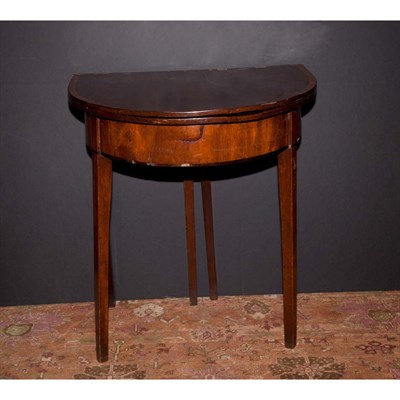 Lot 199 - George III Mahogany Fold-Over Games Table...