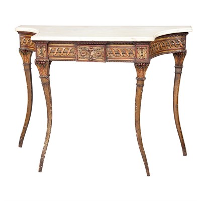 Lot 425 - Continental Neoclassical Style Painted Console...